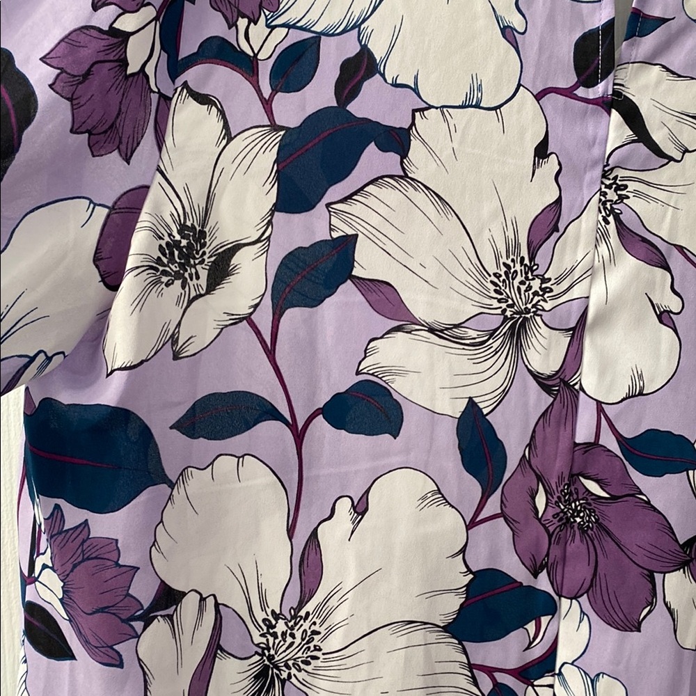 Floral Women's Worthington Top - Purple and White - Picture 8 of 9